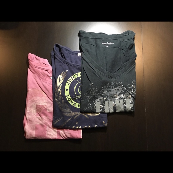 Set of 3 Juicy Couture women’s T-shirt size S - Picture 1 of 8